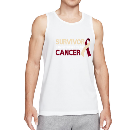 Survivor I Am Stronger Than Cancer Awareness Ribbon Tank Top