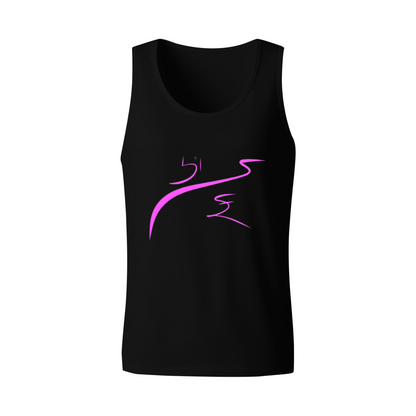 Minimal Pink Arabic Calligraphy Aesthetic Mens Tank Top