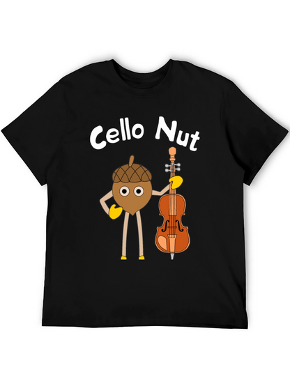 Cello Nut Graphic Tee - Musician Humor