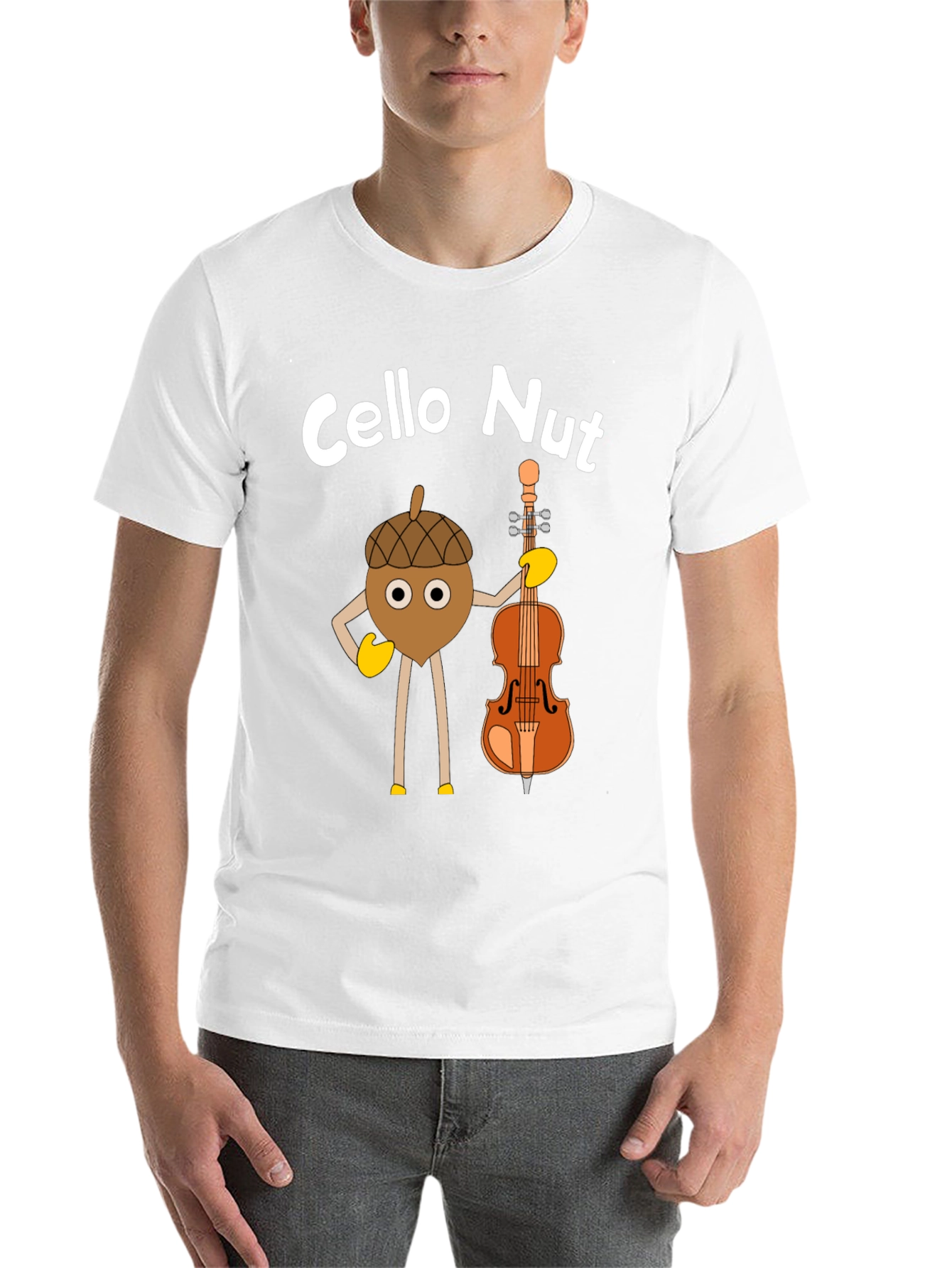 Cello Nut Graphic Tee - Musician Humor