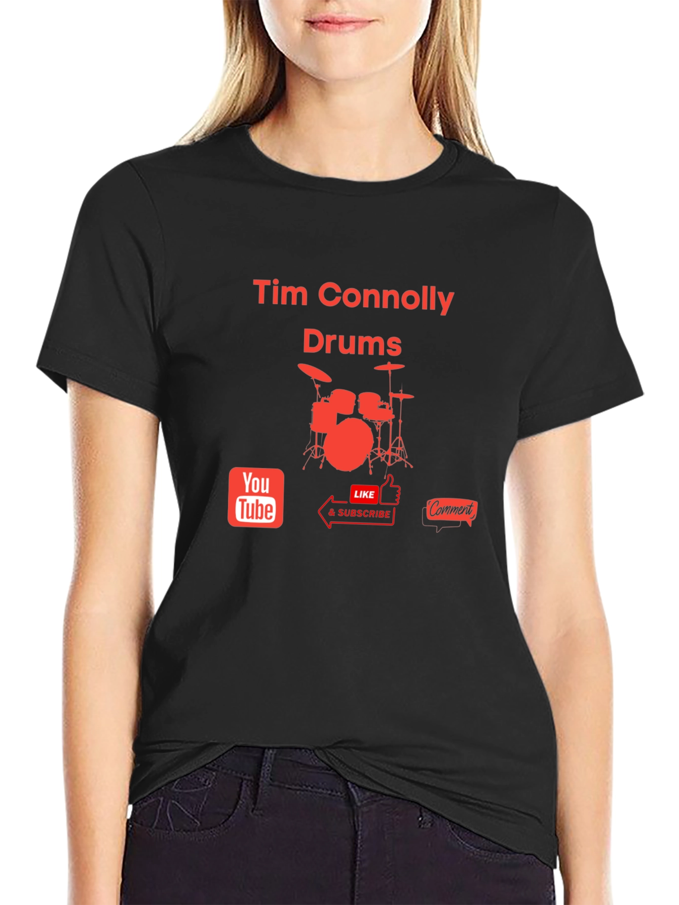 Tim Connolly Drums T-Shirt - Music Lover Tee