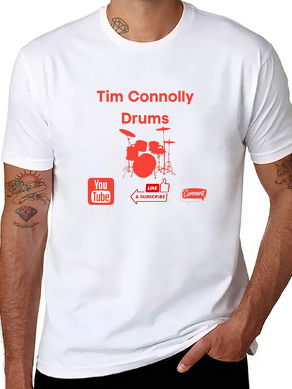 Tim Connolly Drums T-Shirt - Music Lover Tee
