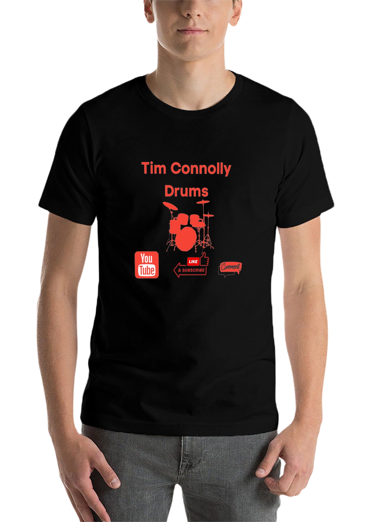 Tim Connolly Drums T-Shirt - Music Lover Tee