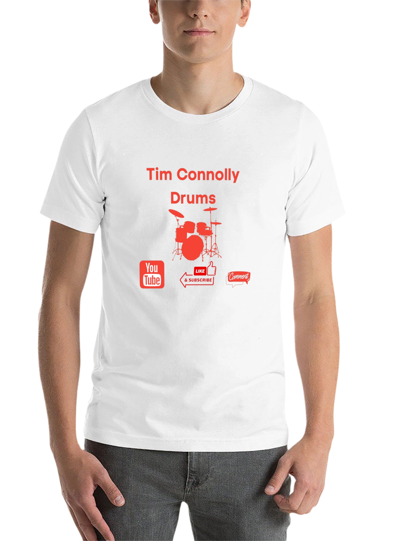 Tim Connolly Drums T-Shirt - Music Lover Tee