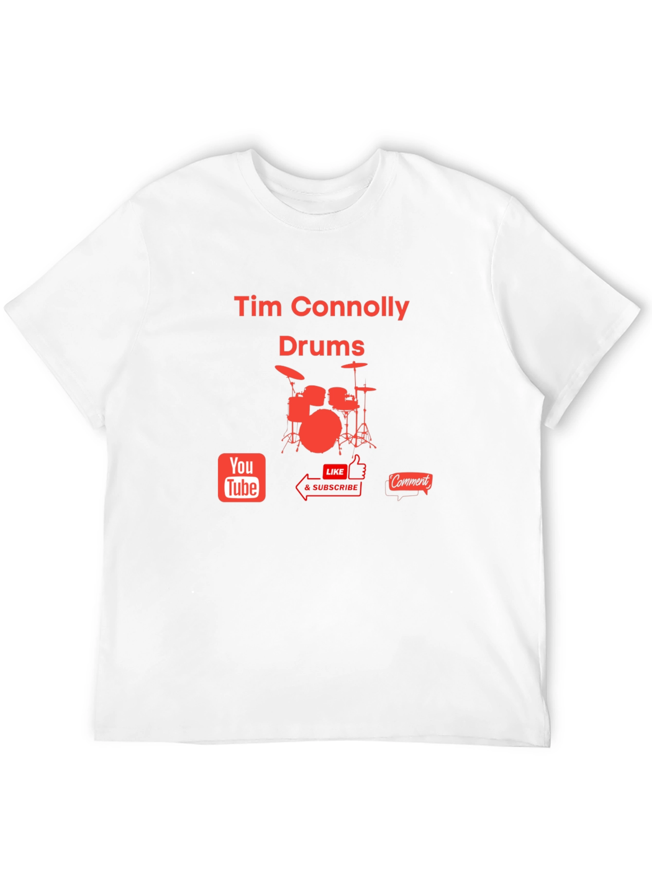Tim Connolly Drums T-Shirt - Music Lover Tee