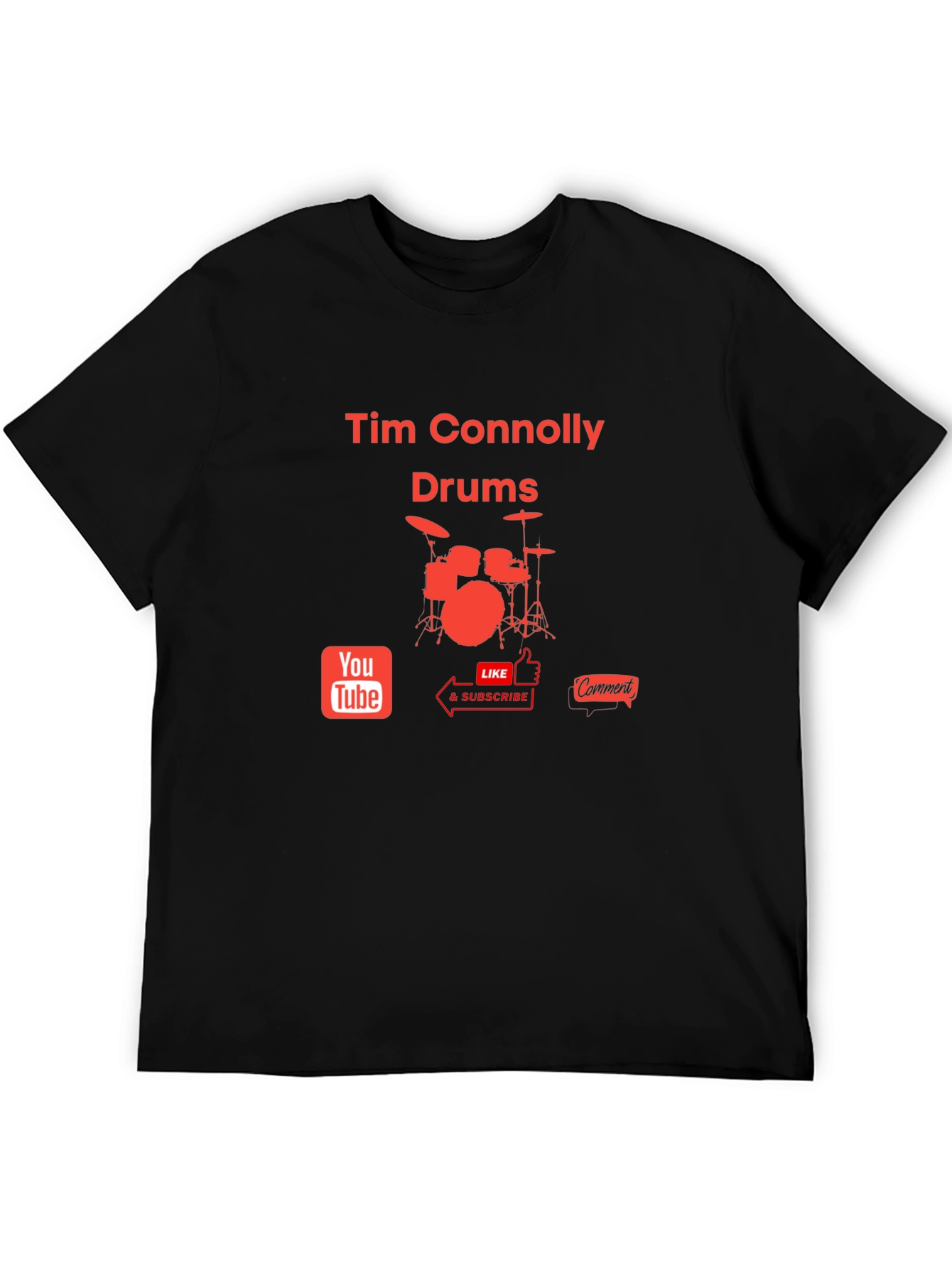 Tim Connolly Drums T-Shirt - Music Lover Tee