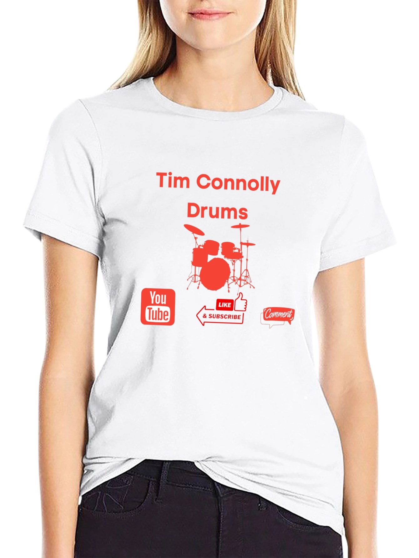 Tim Connolly Drums T-Shirt - Music Lover Tee
