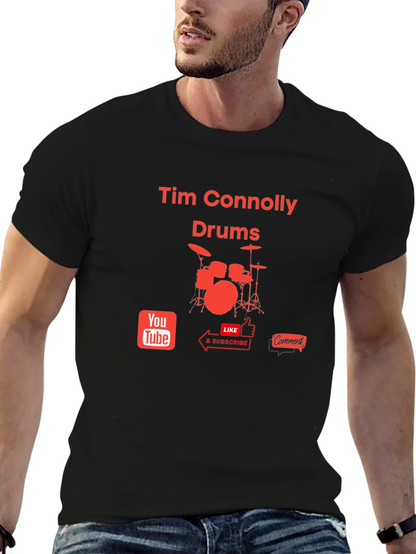 Tim Connolly Drums T-Shirt - Music Lover Tee