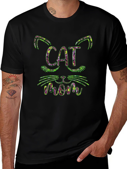 Cat Mom Floral T-Shirt