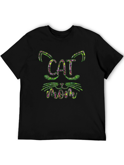 Cat Mom Floral T-Shirt