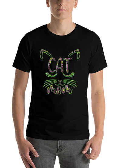 Cat Mom Floral T-Shirt