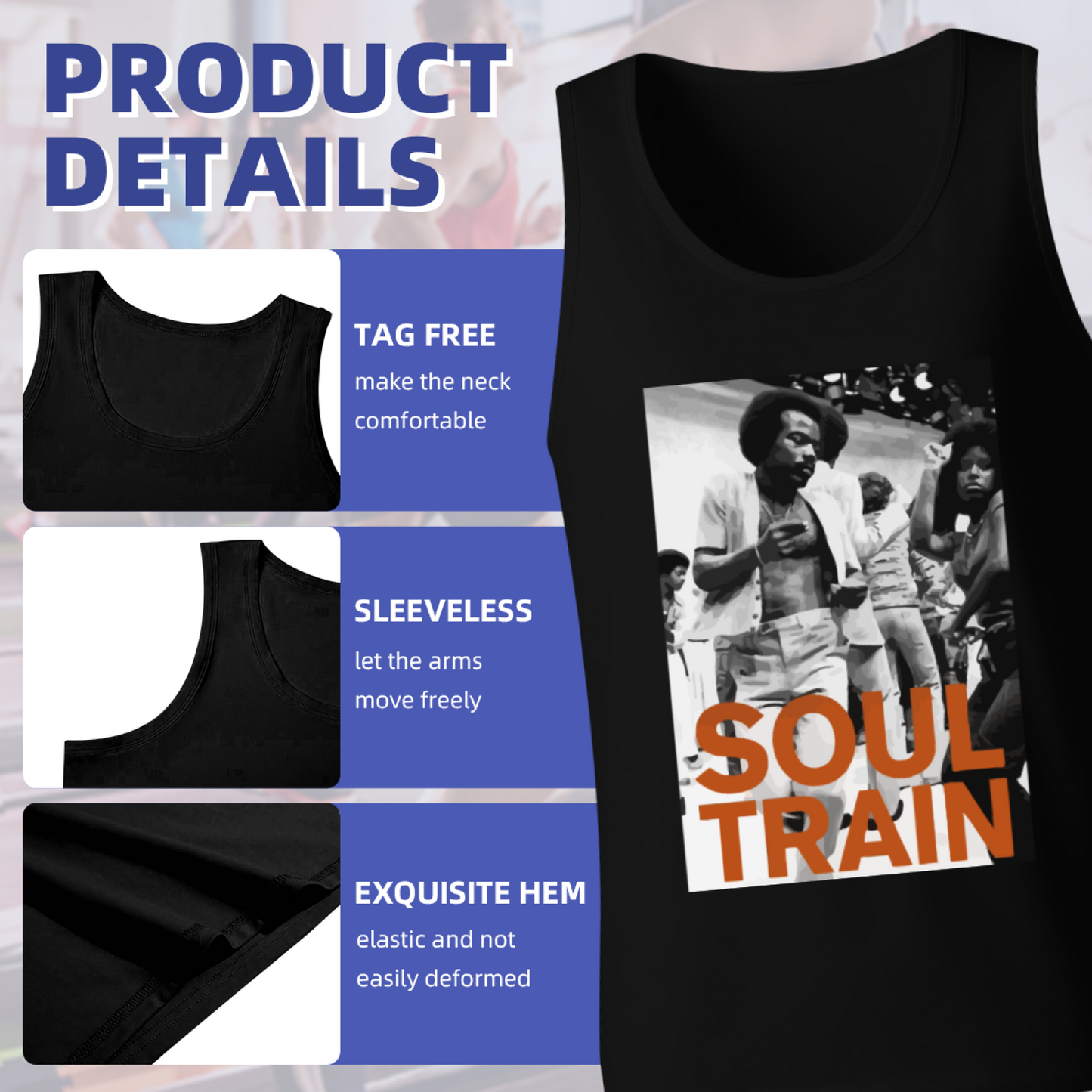 Vintage Soul Train 70s Funk Retro Dance Tank Top