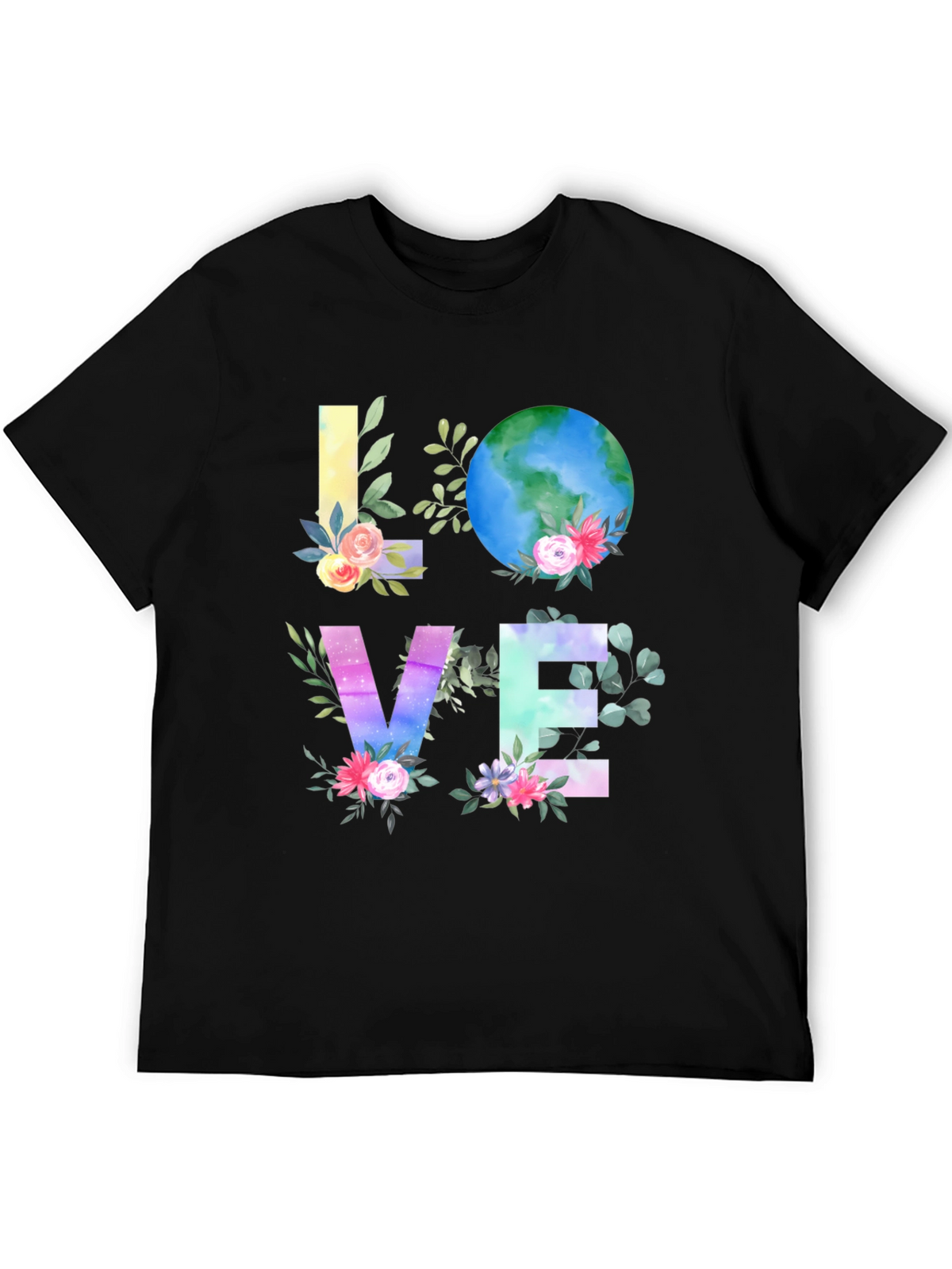 Love Earth Graphic T-Shirt - Floral Planet Tee