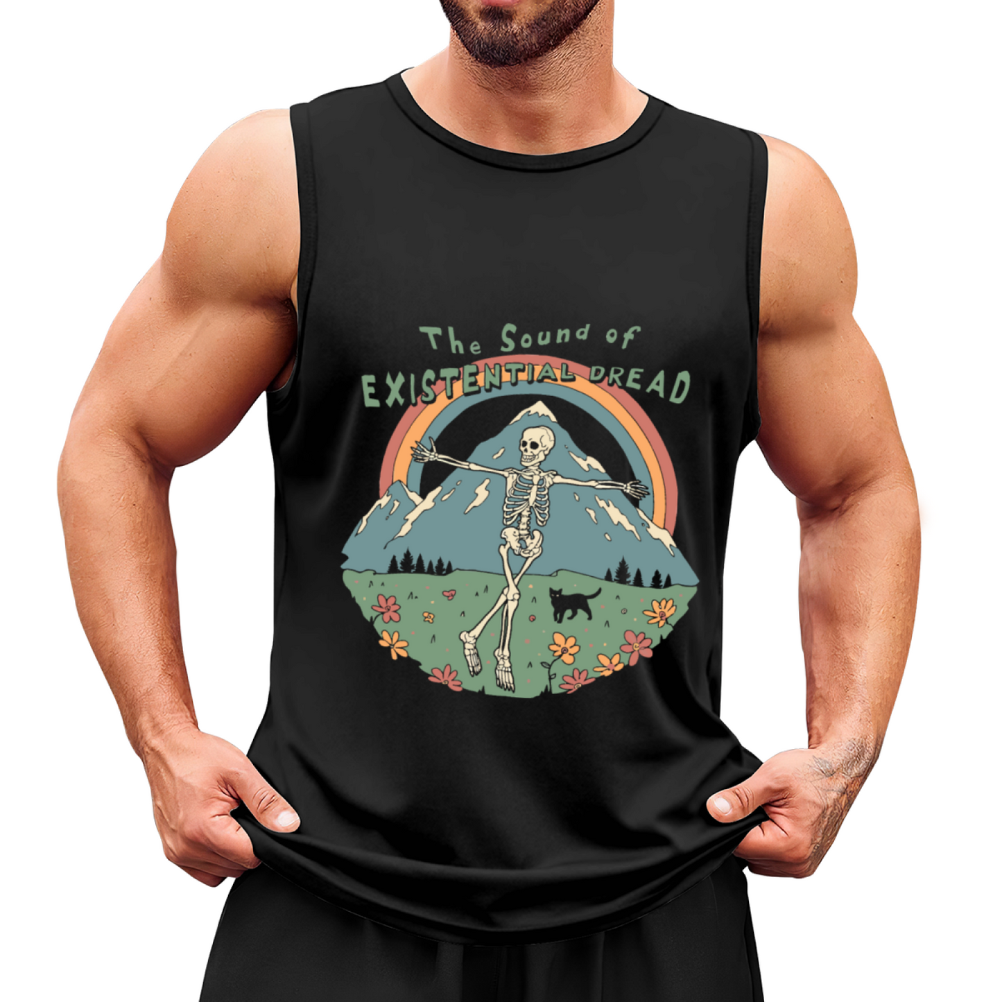 The Sound of Existential Dread Skeleton Mountain Vintage Tank