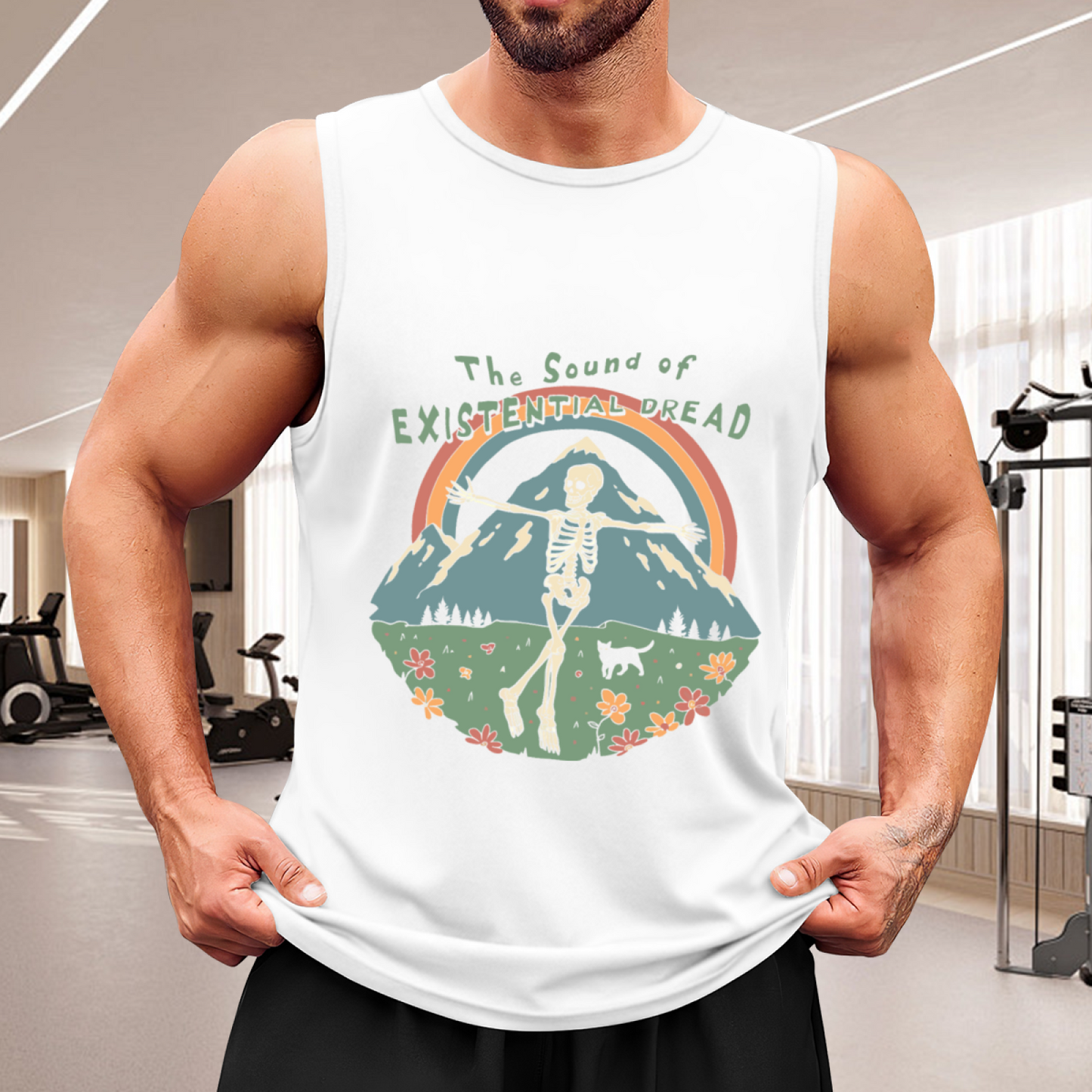 The Sound of Existential Dread Skeleton Mountain Vintage Tank