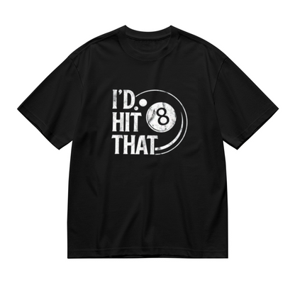 Retro Distressed I'd Hit That Billiard 8 Ball Funny Graphic Plus Size Women Printed T-Shirt