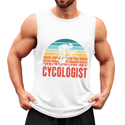 Retro Sunset Cycologist Road Bike Cyclist Tank