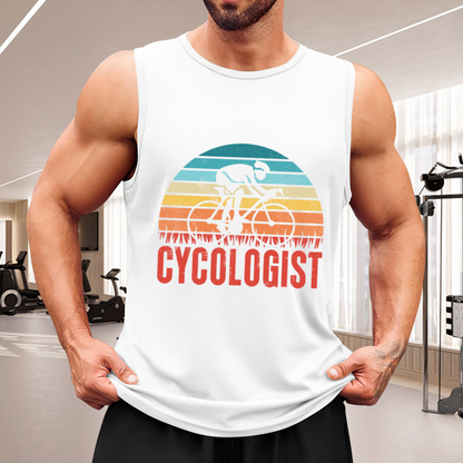 Retro Sunset Cycologist Road Bike Cyclist Tank