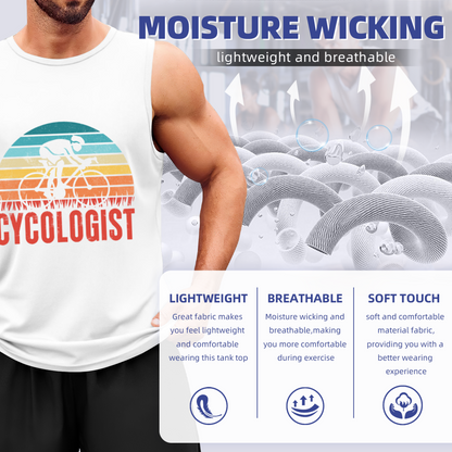 Retro Sunset Cycologist Road Bike Cyclist Tank