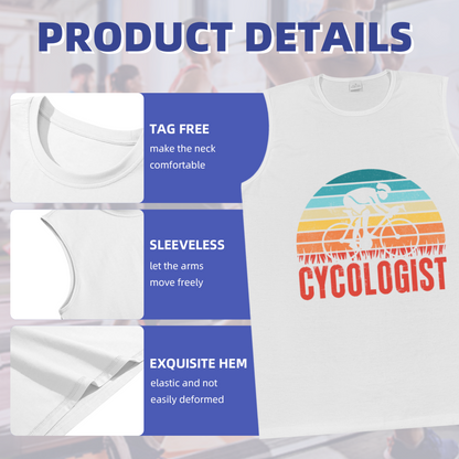 Retro Sunset Cycologist Road Bike Cyclist Tank