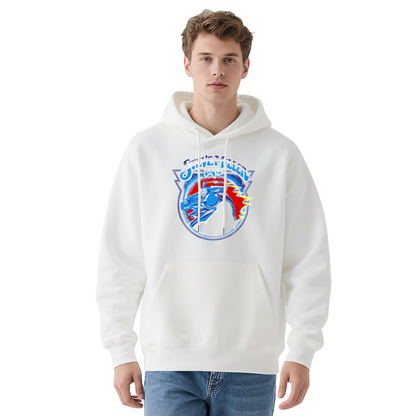 Vintage Rock Band Horse Logo Hoodie, Men Stylish Cozy Long Sleeve Hooded Top