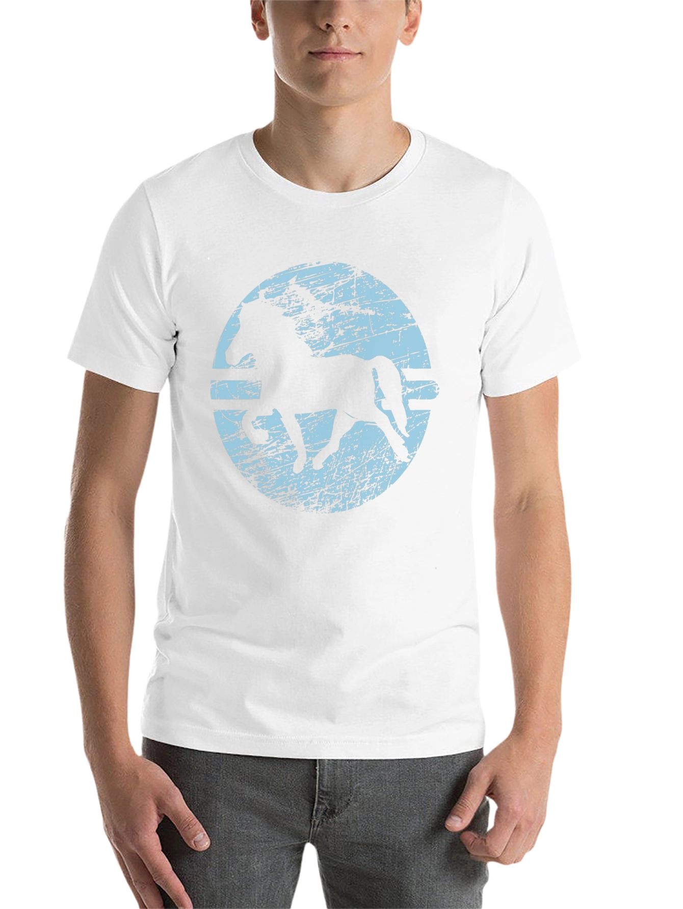 Horse Silhouette Graphic T-Shirt - Black