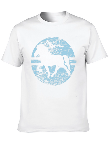 Horse Silhouette Graphic T-Shirt - Black