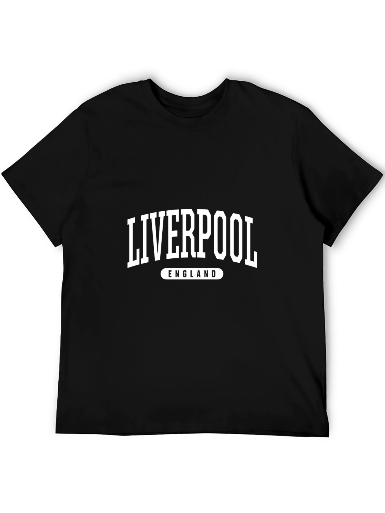 Liverpool England Graphic Black T-Shirt