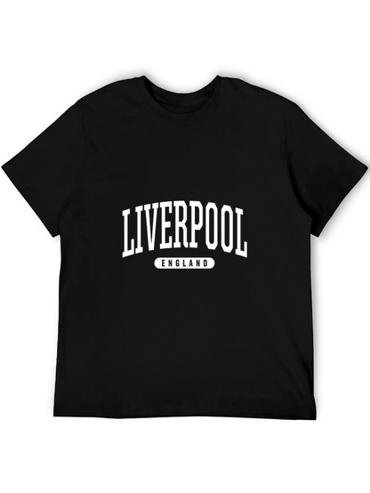 Liverpool England Graphic Black T-Shirt