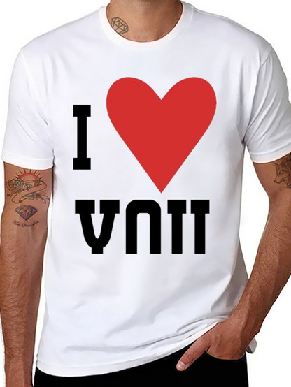 I Heart You Graphic Tee - Black Cotton T-Shirt