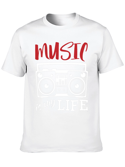 Music is My Life T-Shirt - Retro Boombox Design