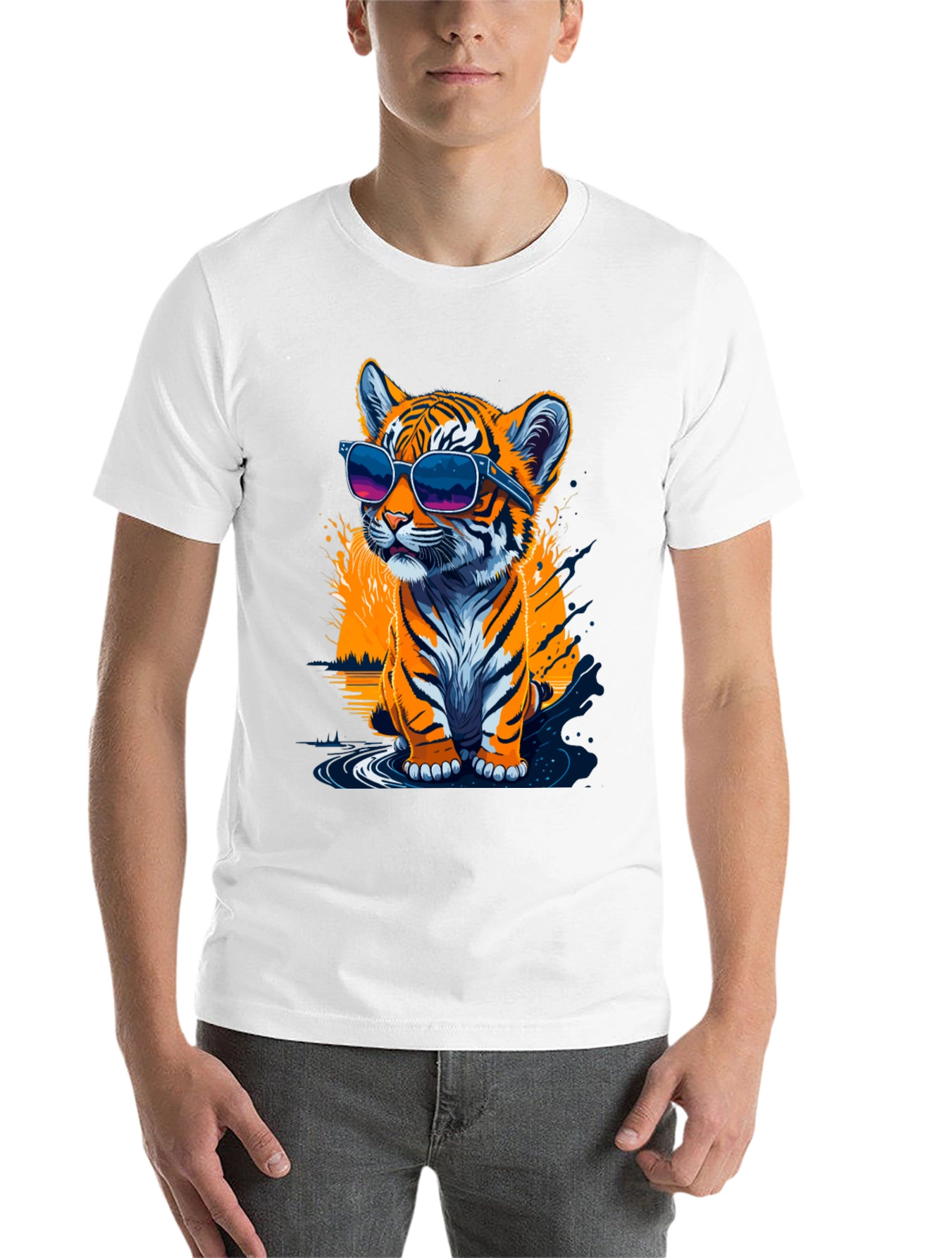 Cool Tiger Cub Graphic T-Shirt - Black
