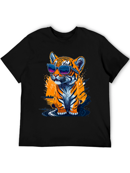 Cool Tiger Cub Graphic T-Shirt - Black