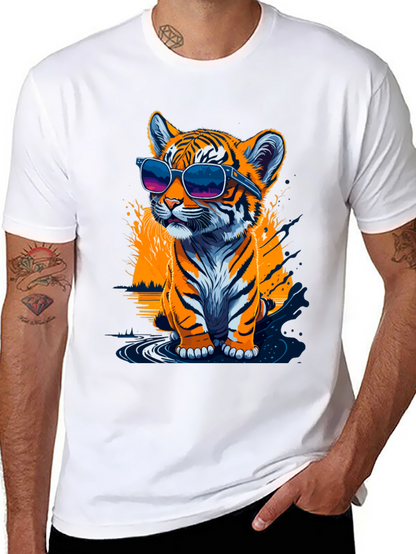 Cool Tiger Cub Graphic T-Shirt - Black