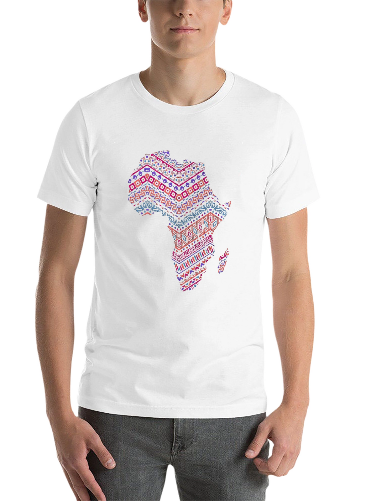Africa Map Print Tee - Stylish Black T-Shirt