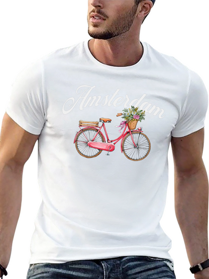 Amsterdam Bicycle Graphic Tee - Black