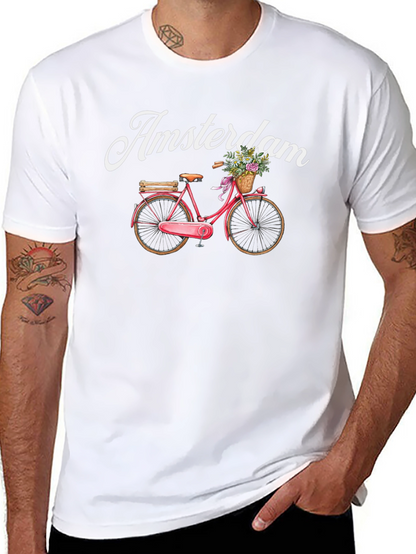 Amsterdam Bicycle Graphic Tee - Black