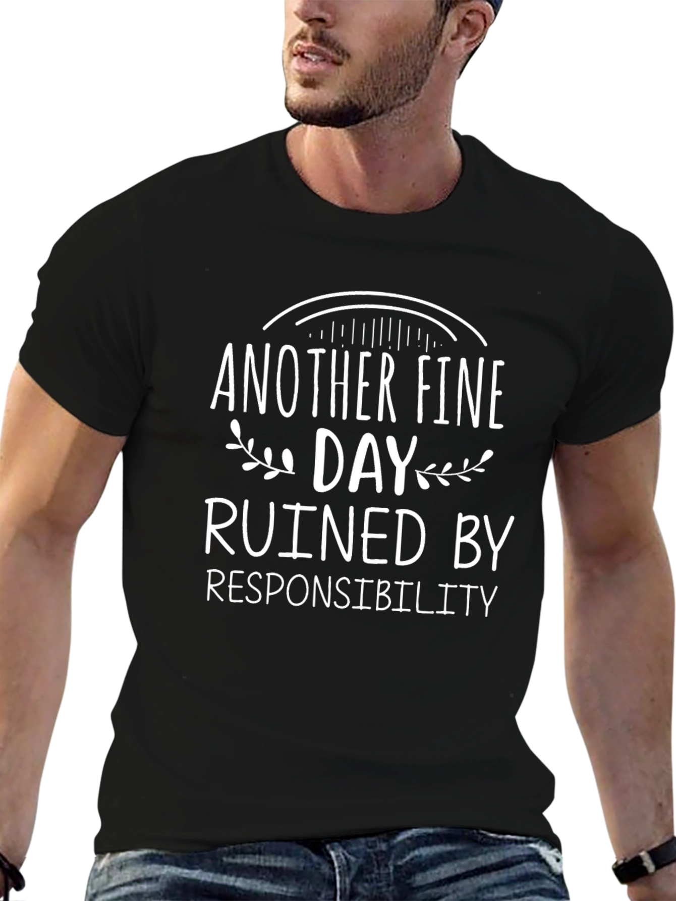 Humorous Ruined by Responsibility Graphic Tee