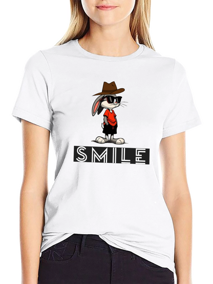 Bugs Bunny SMILE Graphic Tee - Cool Cartoon Style