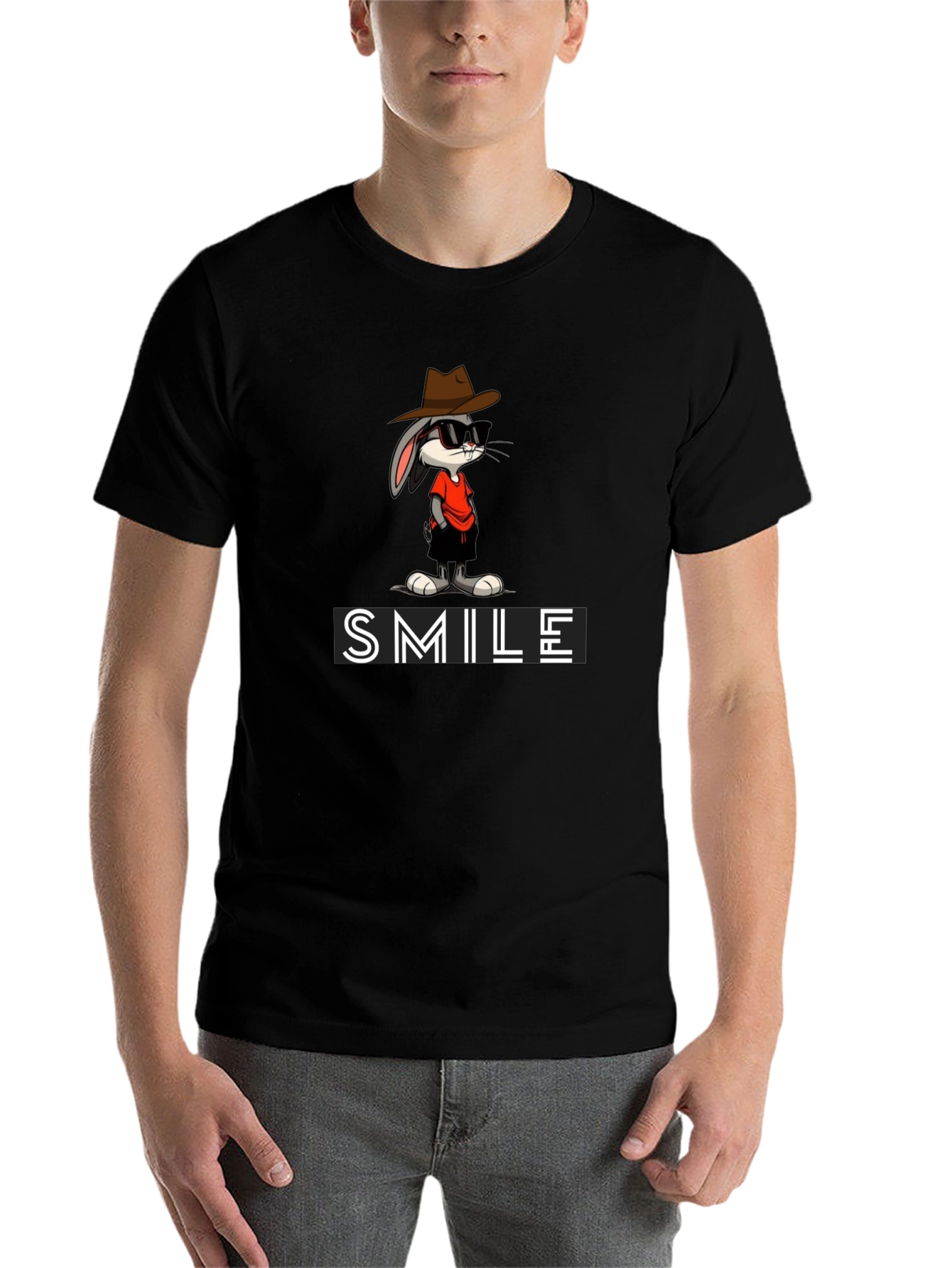 Bugs Bunny SMILE Graphic Tee - Cool Cartoon Style