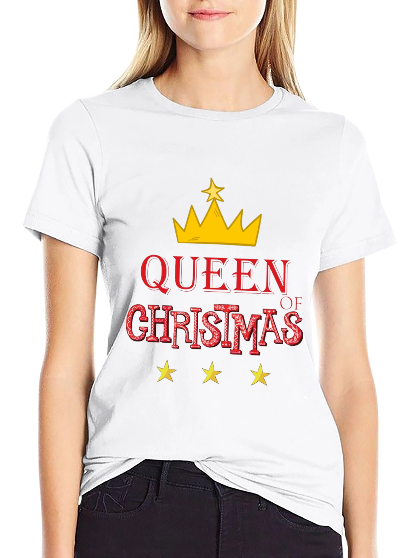 Queen of Christmas Graphic Tee - Holiday Cheer