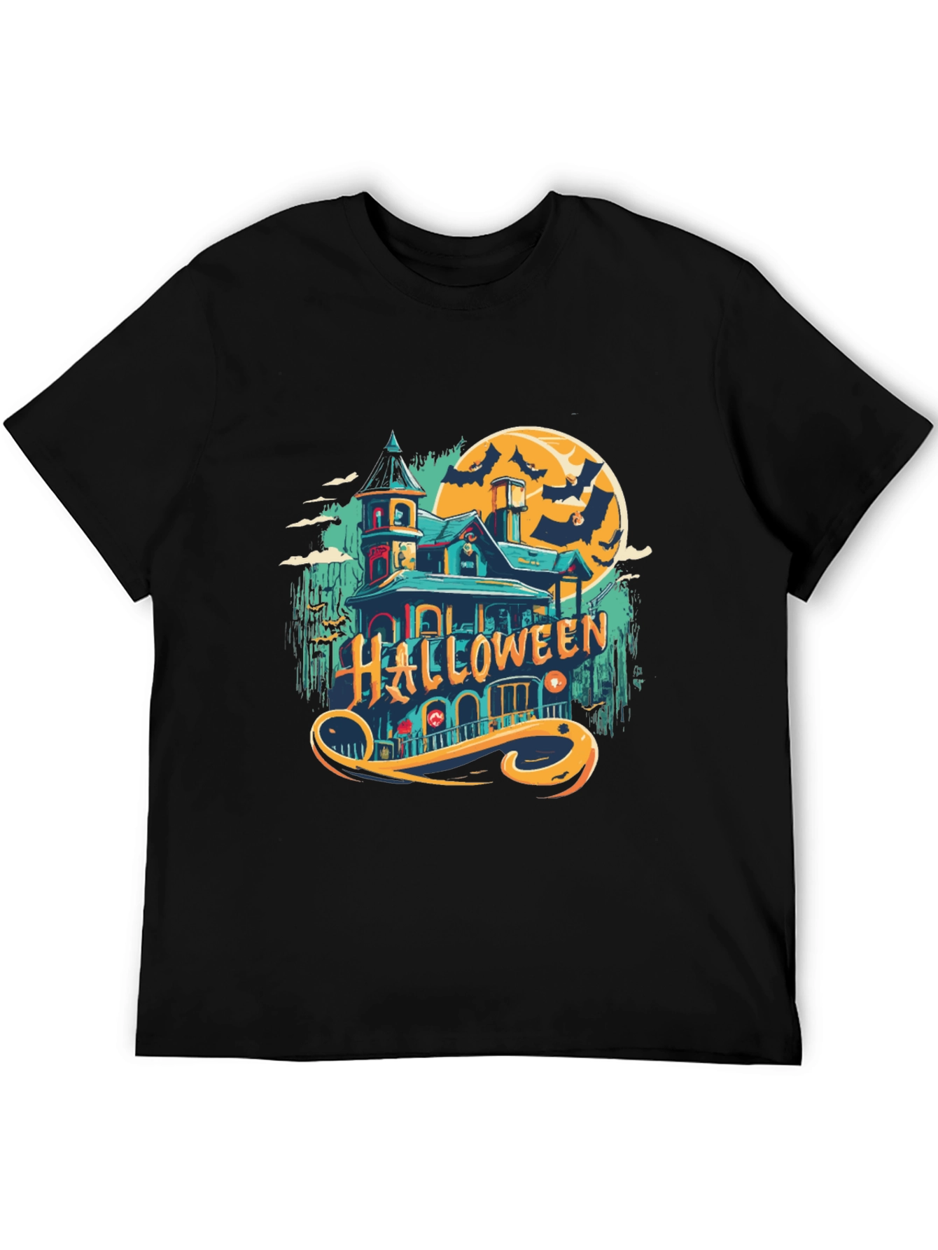 Halloween Spooky House Graphic Tee