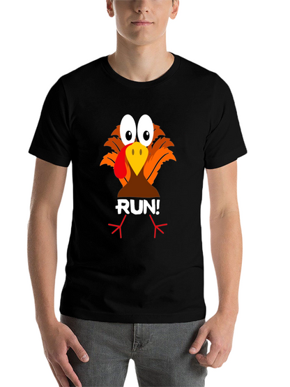 Turkey Run! Graphic Tee - Thanksgiving Fun