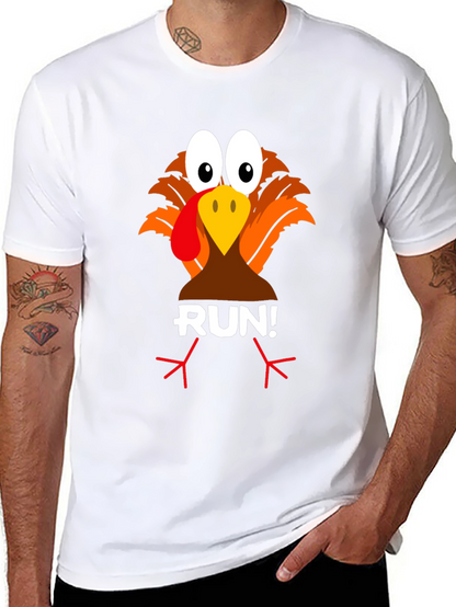 Turkey Run! Graphic Tee - Thanksgiving Fun