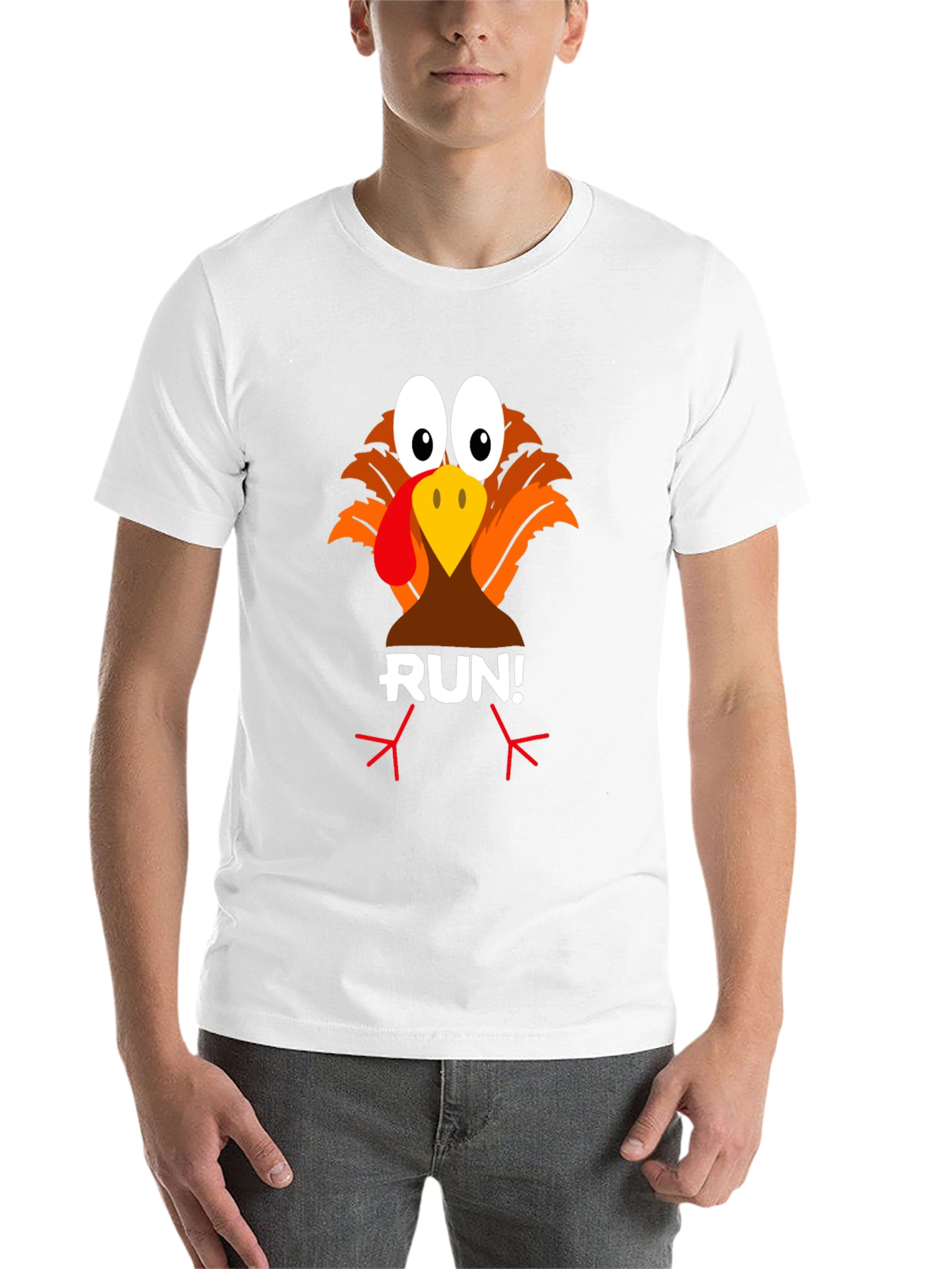 Turkey Run! Graphic Tee - Thanksgiving Fun