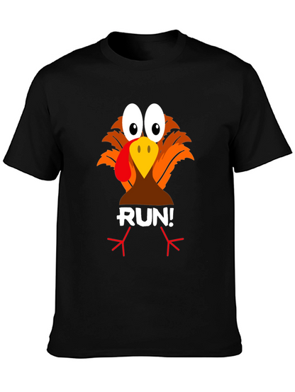 Turkey Run! Graphic Tee - Thanksgiving Fun