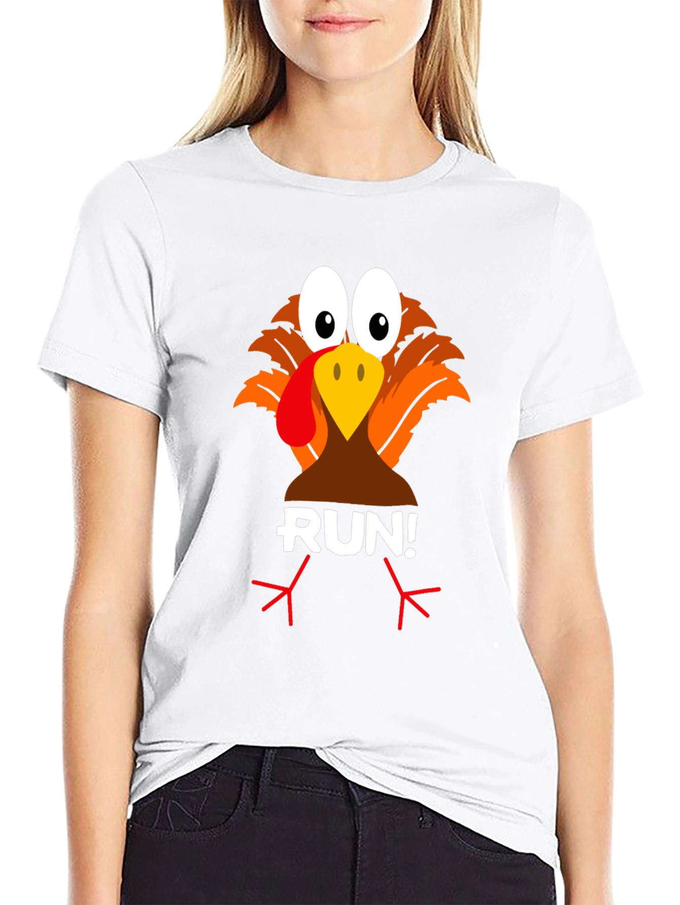 Turkey Run! Graphic Tee - Thanksgiving Fun