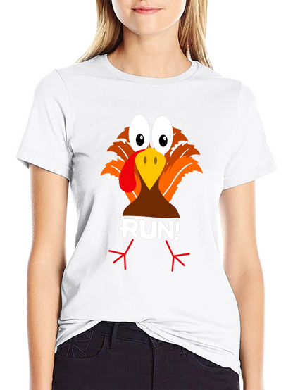Turkey Run! Graphic Tee - Thanksgiving Fun