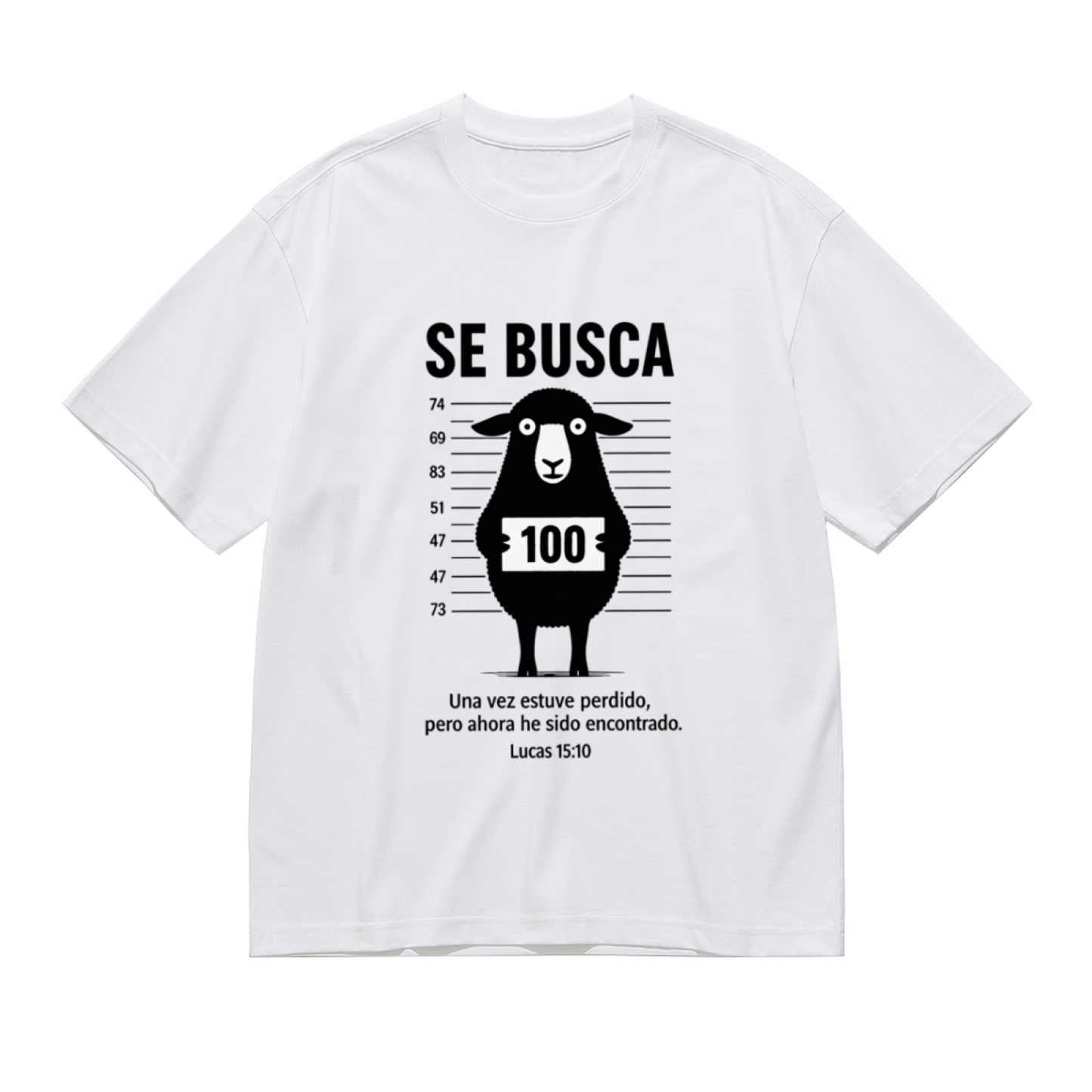 Spanish Bible Lost Sheep Faith Plus Size Ladies Casual Tee