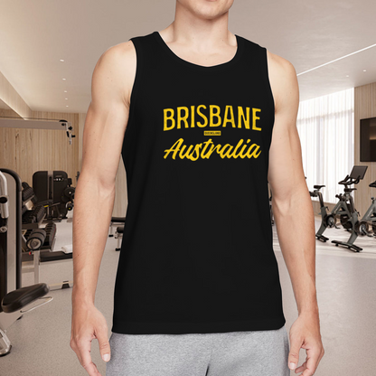 Retro BRISBANE Queensland Australia Letter Print Sleeveless Top